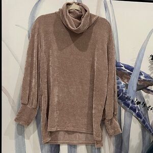 Love Cozy Tan Cowl Neck Sweater